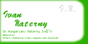 ivan materny business card